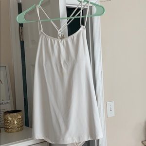 Lululemon white built in bra workout top